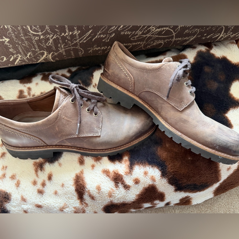 Ecco Men's Tan/Brown Leather Oxfords